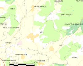 Mapa obce Vigy