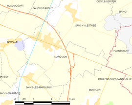Mapa obce Marquion