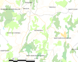 Mapa obce Estandeuil