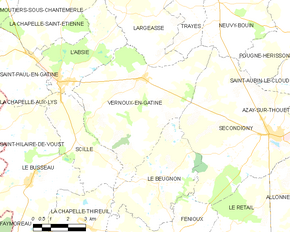 Poziția localității Vernoux-en-Gâtine