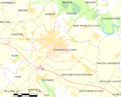 Kart over Fontenay-le-Comte