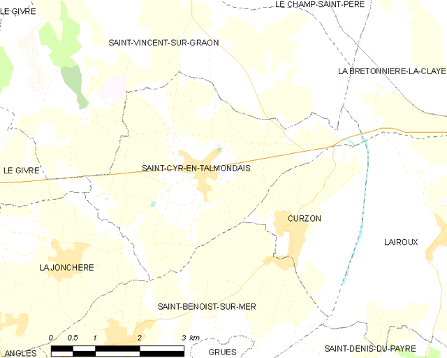 Poziția localității Saint-Cyr-en-Talmondais