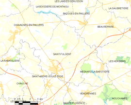 Mapa obce Saint-Fulgent