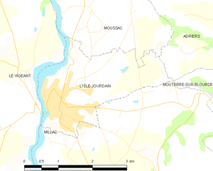 Situation de L'Isle-Jourdain.