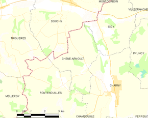 Poziția localității Chêne-Arnoult