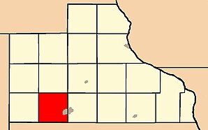 Map highlighting South Fork Township, Jackson County, Iowa.jpg