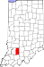 Map of Indiana highlighting Martin County Map of Indiana highlighting Martin County.svg