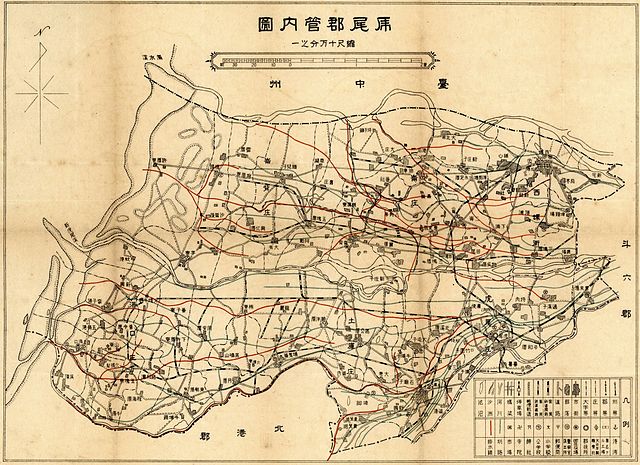 戦前の虎尾郡周辺路線図