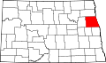 Comitatul Grand Forks map