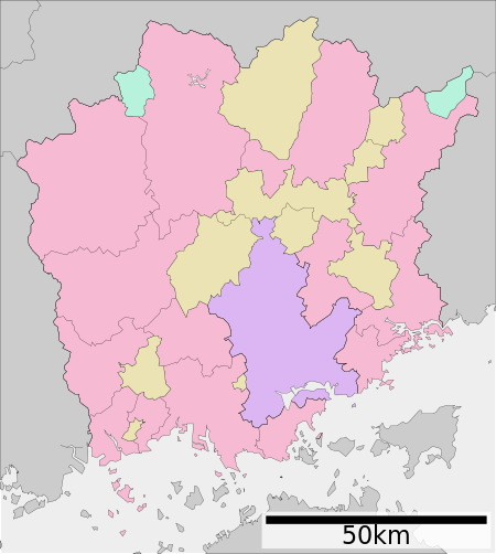 Tập tin:Map of Okayama Prefecture Ja.svg