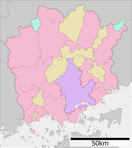 Tập tin:Map of Okayama Prefecture Ja.svg