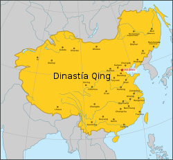 Карта династии Цин 18c-en.svg