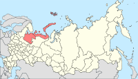 Map of Russia - Arkhangelsk Oblast (2008-03).svg
