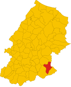 Localizarea Gambatesa în Provincia Campobasso