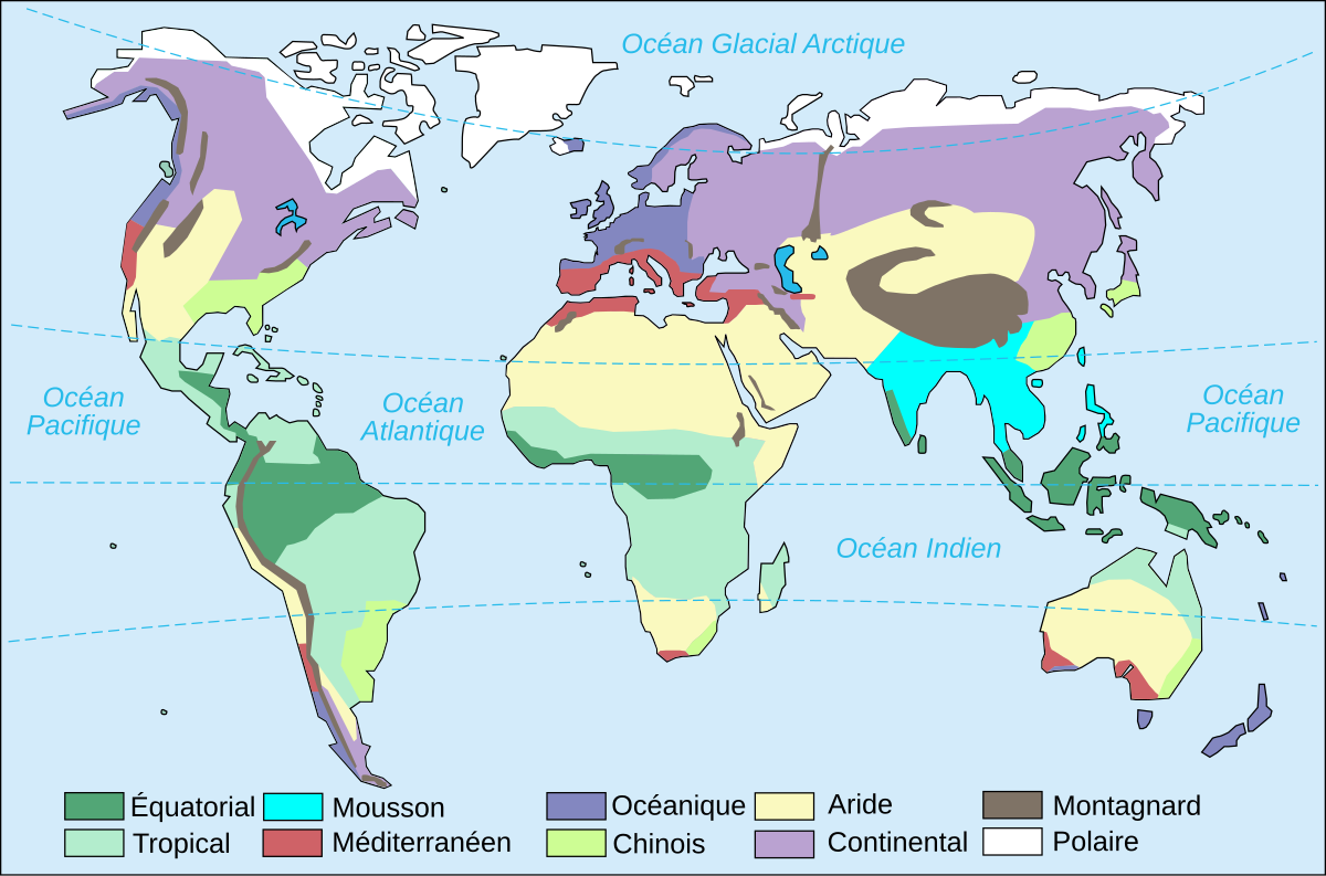 climat carte du monde Climat — Wikipédia