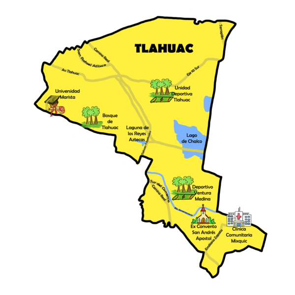 File:Mapa de la Delegación de Tláhuac 02.png