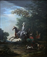 Marie Antoinette hunting Louis-Auguste Brun, 1783