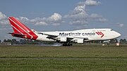 Miniatuur voor Bestand:Martinair Cargo Boeing 747-400BCF PH-MPS landing at Schiphol.jpg