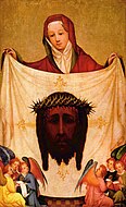 聖維羅尼卡大師（英語：Master of Saint Veronica）的《聖維羅尼卡與有着基督面容的頭巾》（Veronika mit dem Schweißtuch Christi），78.1 × 48.2cm，約作於1420年，來自布瓦塞雷的收藏，1953年始藏[9]
