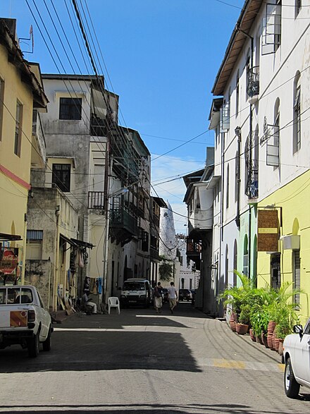 Street view in Mombasa old town, Kenya
