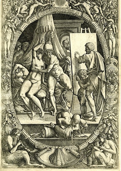 File:Monogrammist IQV (after Francesco Primaticcio) - Apelles painting Alexander and Campaspe, c1541-1545 -BM 1851,0208.102.jpg