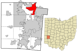 Location of Vandalia, Ohio