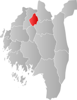 Mapa do condado de Vestfold com Askim em destaque.