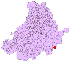 Extensión del término municipal de Navahondilla dentro de la provincia de Ávila