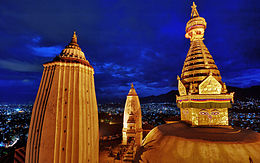 Nepal Kathmandu Night Swayambhunath 2.jpg
