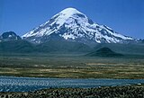 Sajama (6542 m) el pico más alto en Bolivia (estrato volcán considerado extinto)