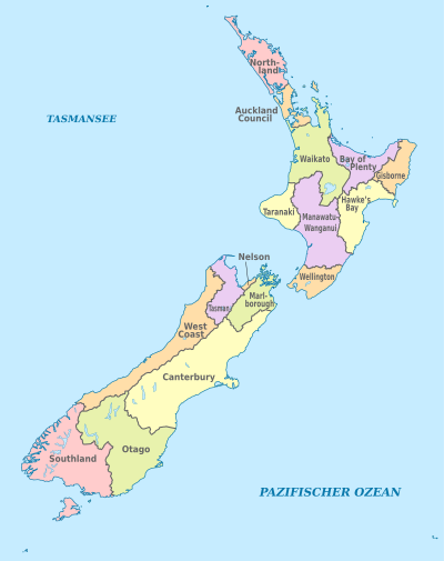 Regionen Neuseelands Wikipedia