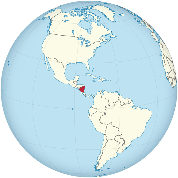 File:Nicaragua on the globe (Americas centered).svg