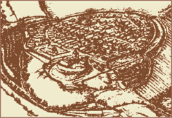 Nienover and castle in 1215