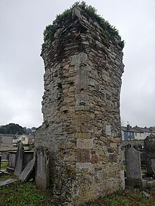 Remains of a decorated pillar North Abbey, Youghal pillar.jpg