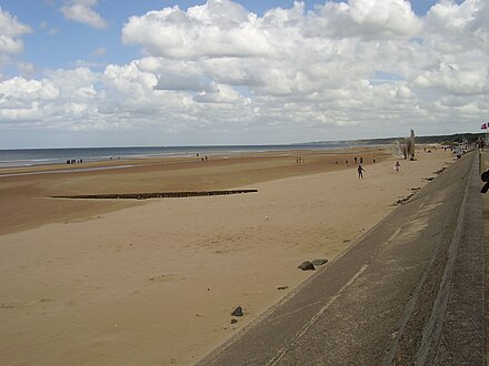 Omaha Beach, one of the places where the Allied forces landed