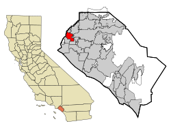 موقعیت کیپرس در داخل شهرستان اورنج، کالیفرنیا.