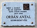 Orbán Antal, Bürök utca 7.