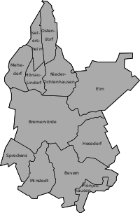 Карта на градските единици на Бремерферде
