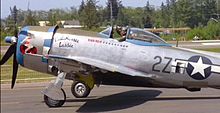 P-47D 45-49406 taxiing at Paine Field, 2010 P47g.jpg