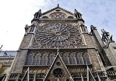 Rayonnant north rose window of Notre-Dame de Paris (13th century)