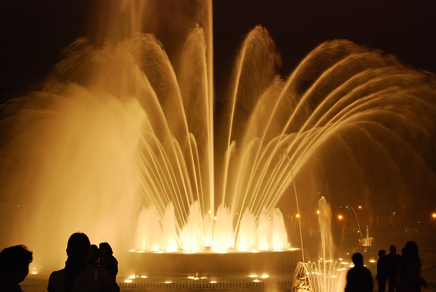 Fountains in the Park of the Reserve, Lima, Peru