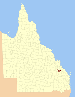 County of Pelham Cadastral in Queensland, Australia