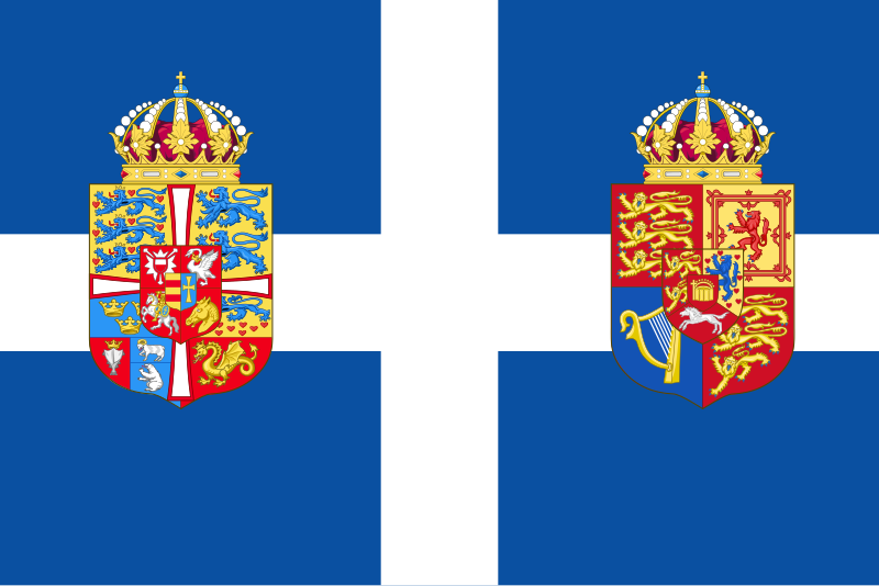 File:Personal flag of Queen Frederica of Greece.svg