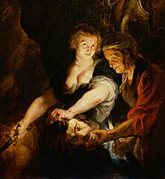 Judith with the Head of Holofernes circa 1617 date QS:P,+1617-00-00T00:00:00Z/9,P1480,Q5727902