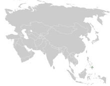 Phyllergates heterolaemus distribution map.png