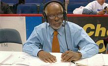 Pinkney doing play by play at the MEAC Tournament, Hampton University 2005 Pinkney.2005.meac.tournament.game.hampton.jpg