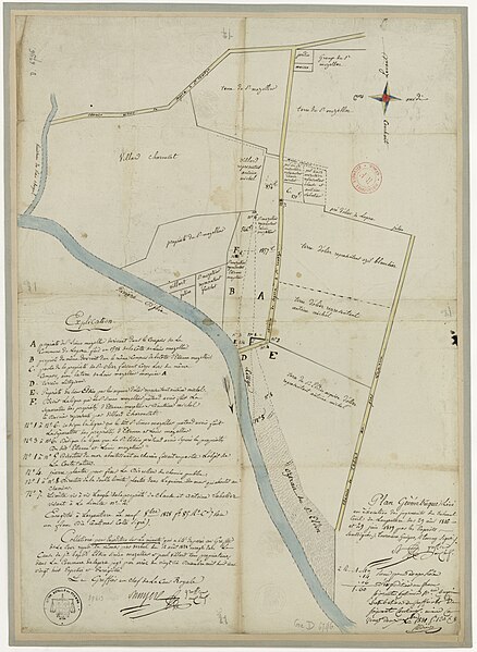 File:Plan géométrique levé en exécution des jugements du tribunal civil de Largentière, des 29 août 1816 et 29 juin 1819, (dans la cause de Jean-Baptiste Eldin, Simon Mazellier et Paul Villard) - btv1b8445702z.jpg