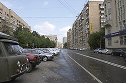 Вид с середины Плющихи в сторону Смоленской площади