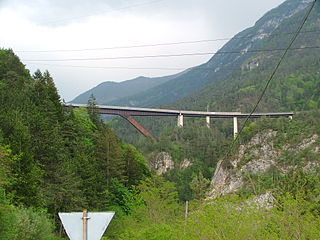 Cadore Viaduct bridge in Italy