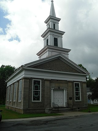 <span class="mw-page-title-main">Holland Patent Stone Churches Historic District</span> Historic church in New York, United States